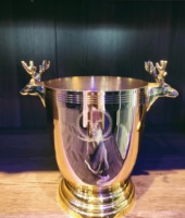Cuve à boissons en acier inoxydable 5L: poignée portable, refroidisseur de bar pour bière/champagne de fête de mariage