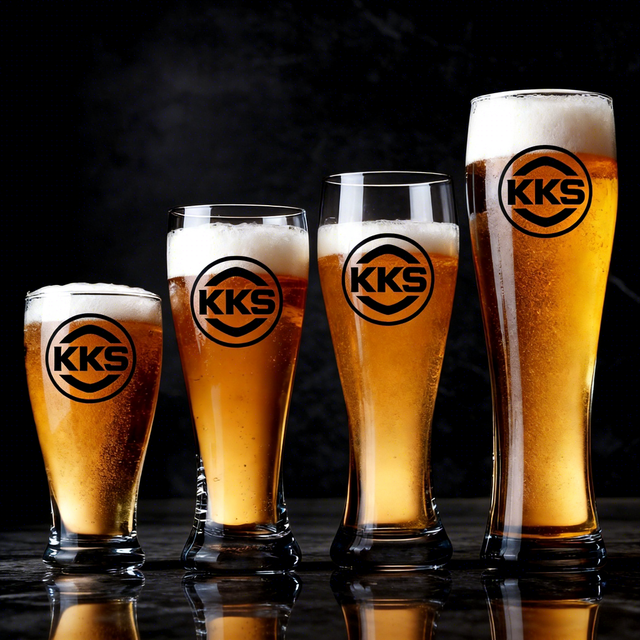 Wholesale Custom Logo 500ml Beer Juice Water Glass Clear Craft Wine Glass  for Bar & Restaurant Parties