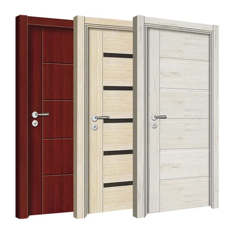 नवीनतम डिजाइन अनुकूलन इंटीरियर लकड़ी के दरवाजे के लिए मेमाइन ठोस टेक लकड़ी दरवाजा डिजाइन इंटीरियर के लिए