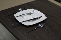 Ensemble de couverts modernes et simples en acier inoxydable pour table à manger – Fourchette, couteau, cuillère – Vaisselle réutilisable en gros – Vaisselle chinoise