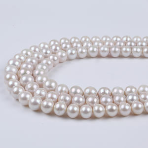 Perles baroques blanches d'eau douce naturelles Zhuji 11-14 mm, perles en vrac pour la fabrication de bijoux, accessoires colorés, matériel - Product Image 4