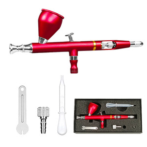 Aerógrafo CLK-130 de 0.2mm con alimentación por gravedad, doble acción, ajustable, con vaso de 7.0cc y accesorios para trabajos artísticos. - Product Image 1
