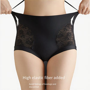 Onderbroek met custom logo, naadloze high-rise, dagelijks gebruik, kant, onzichtbaar, ademend, zijden kruis van moerbeizijde, hipster model voor dames - Product Image 3