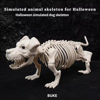 Décoration d'intérieur transfrontalière pour Halloween : Simulation de squelette de chien d'horreur pour bar et maison hantée