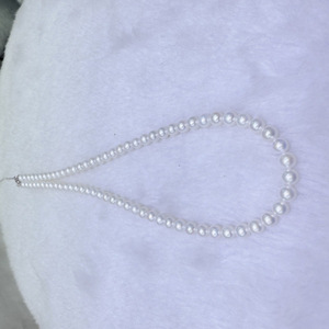 Collier de perles d'eau douce Zhuji polyvalent de 5 à 6 mm, chaîne de queue réglable en argent pur, boucle, presque impeccable, certificat inclus - Product Image 4