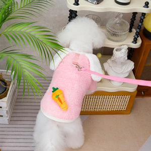 Pakaian wol hangat untuk musim gugur dan musim dingin, pakaian anjing lucu gambar kelinci dengan desain telinga kelinci dan pakaian hewan peliharaan - Product Image 6