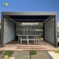Vente en gros de pergola électrique d'extérieur en aluminium au design moderne pergola à persiennes tous temps en aluminium