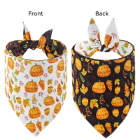 Tanpopo gros personnalisé Double face chien Triangle écharpe Thanksgiving jour Bandana mode Pet vacances Costume accessoires