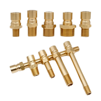 Raccord de tuyauterie hexagonal en laiton, filetage mâle, poli, forgé CNC, 1/4-1/2 BSP pour systèmes de compresseurs d'air ZTOP JZ-JEMM