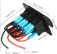 Panneau de commande à interrupteurs pour barre lumineuse LED, 3 interrupteurs à bascule 12V