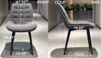 Besonderer Günstiger Moderner Luxus-Esszimmerstuhl aus Grauem Samtstoff für Restaurants – Samt-Chaise im Großhandel