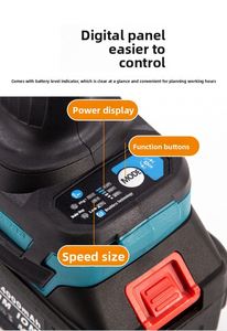 Llave de Impacto Inalámbrica <span class=keywords><strong>MASAKI</strong></span> JL005B Industrial de 21V con Batería de Iones de Litio de 2000mAh y Portabrocas de 1/2 Pulgada - Product Image 5