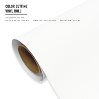 Rouleau de vinyle de découpe couleur 24 pouces 48 pouces (0,61 m 1,22 m x 50 m) – Film PVC auto-adhésif permanent brillant ou mat pour la fabrication de signalétique et les décalcomanies DIY