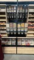 Conteneur de stockage de bonbons d'usine, bac à céréales, bac à poudre d'avoine avec pelle, bac à bonbons transparent pour noix et fruits secs
