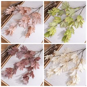 Fleur artificielle CallaFloral à tige unique, feuille d'érable, vert rose blanc, décoration de mariage, style INS, transfrontalier - Product Image 3