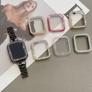 อัพโร ไดมอนด์ เคสแบบไม่มีฟิล์มสำหรับแอปเปิ้ลวอทช์อัลตร้า 3/2/1 41 มม.45 มม.44 มม.42 มม.38 มม.อุปกรณ์เสริมบลิง บัมเปอร์ โพรเทคเตอร์ คัฟเวอร์ - Product Image 1