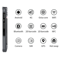 Terminal Portátil Industrial Resistente IP66 con PDA IoT, Octa Core, 6GB+64GB, Escáner de Código de Barras 2D para Inventario de Almacén