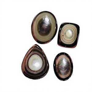 Obsidienne arc-en-ciel naturelle, cabochon de pierre précieuse en vrac, poli, formes variées, toutes tailles, certifié par un tiers, sans traitements FAIJAN GEMS - Product Image 1
