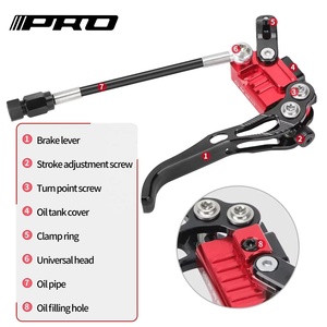 IIIPRO MTB Oil <span class=keywords><strong>Brake</strong></span> 4 Pistão Freio a Disco Hidráulico Dianteiro e Traseiro Freio 800mm/1550mm CNC Totalmente Interno Routing Split - Product Image 5