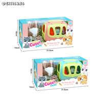 Vente en gros personnalisé Kawaii mignon bébé peluche lapin réaliste en peluche jouet lapin semblant de jouer alimentation interactive pour animaux de compagnie avec cage