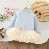 Vêtements pour enfants, automne et hiver, nouveau style coréen pour les petites filles, pull en tricot fleuri, jupe, vente chaude