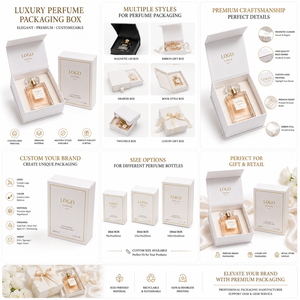 Boîte d'emballage de parfum de luxe personnalisée, boîte cadeau rigide à couvercle rabattable et tiroir avec logo <span class=keywords><strong>en</strong></span> feuille d'or, boîte <span class=keywords><strong>en</strong></span> papier de qualité supérieure pour parfum et bougie - Product Image 4