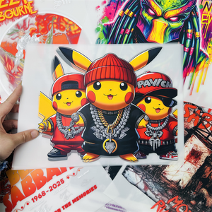 Tahan air dicuci Transfer Dtf grosir besi siap Tekan pada Transfer kartun Transfer panas untuk pakaian tas - Product Image 1