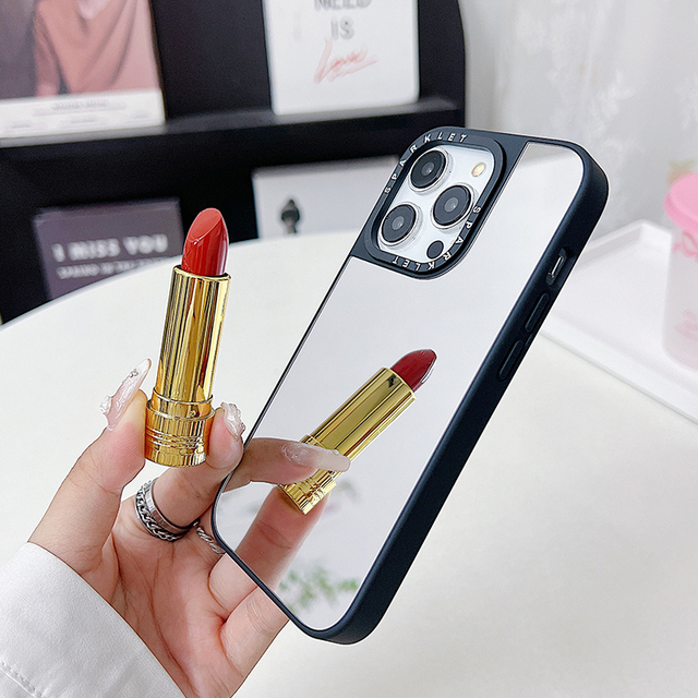 Wholesale Simple Makeup Mirror Surface PC Mobile Phone case for iPhone 18 17 Pro Max Two-in-one Anti-Drop Phone Cover