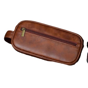 Men's Travel <b>Toiletry</b> Bag - Personalized PU Leather Shaving Dopp Kit for Business & Gifts - Product Image 3