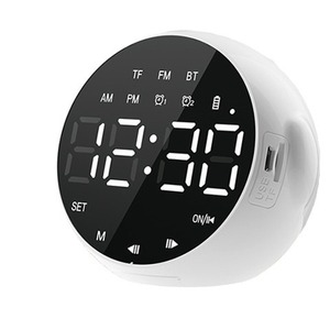 Bluetooth Speaker Alarm <b>Clock</b> With LCD Screen TF Card Support Portable Rechargeable For Home Bedroom Desk Use - Product Image 2