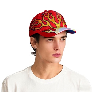 Casquette de baseball 6 panneaux style Hip Hop, personnalisable, streetwear, logo brodé 3D flamme rouge, 100% coton, visière incurvée, Gorras - Product Image 1