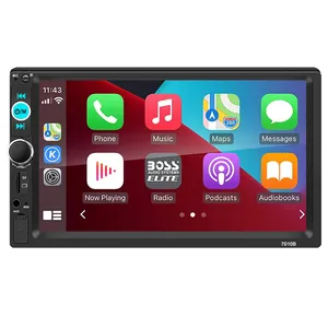 DIN đôi xe Stereo Apple Carplay 7 inch màn hình cảm ứng kép âm nhạc Máy nghe nhạc Video Stereo đài phát thanh xe MP5 Máy nghe nhạc