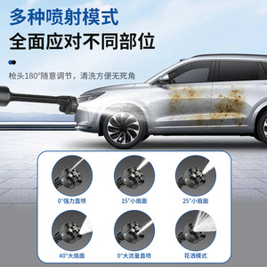 Pistolet de lavage de voiture à batterie lithium-ion, grand format et portable, 21V 4.0Ah, pression réglable pour le lavage des voitures, le nettoyage des sols et l'arrosage des plantes - Product Image 3