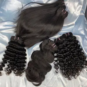 Body Wave Bundles Raw Vietnamese Hair Bundles Bone Straight Raw Vigin Hair 3 Bundles Human Hair With Hd Lace Frontals