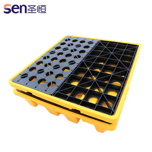 ถาดกันรั่วซึม Sen Shengheng สำหรับพาเลทพลาสติก แบบเข้าได้ 4 ทาง ความสูง 150 มม. สำหรับเก็บสารเคมีและของเสียอันตราย - Product Image 1
