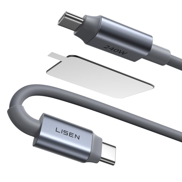 LISEN Magnetic USB C Cable 240W Fast Charger Cord Silicone Soft Durable Wire Type C to C Cable for iPhone 17 MacBook Pro Samsung