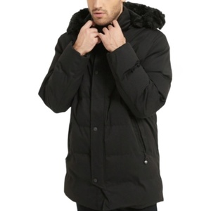 Fournisseur OEM, conception personnalisée, nouvelle veste d'hiver à col montant zippée, tricotée, à empiècements, veste matelassée slim pour homme - Product Image 1