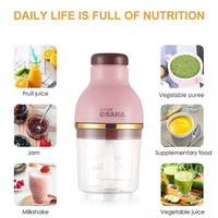 Hachoir à légumes portable 700 ml en acier inoxydable semi-automatique, écologique, robot culinaire multifonctionnel, mini-mixeur solide