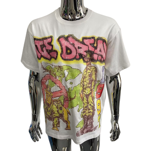 Impresión personalizada Streetwear Heavyweight 300Gsm 100% algodón de gran tamaño Boxy Fit camisetas Dtg estampado gráfico ácido lavado <span class=keywords><strong>Manga</strong></span> camisetas - Product Image 1