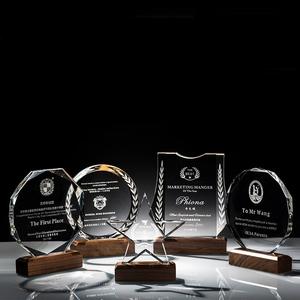 2023 Premio de cristal de alta calidad Premio de trofeo de cristal personalizado transparente en blanco al por mayor - Product Image 4