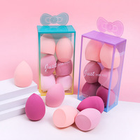 Ensemble d'éponges de maquillage lavables de qualité supérieure, 6 pièces, éponges de maquillage sans latex pour la vente au détail et les marques de cosmétiques, étiquette privée OEM/ODM