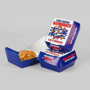 Cajas de Embalaje de Comida Rápida Desechables y Reciclables Personalizadas, Papel Kraft <span class=keywords><strong>con</strong></span> Impresión Personalizada para <span class=keywords><strong>Pollo</strong></span> Frito y <span class=keywords><strong>Papas</strong></span> Fritas para Llevar - Product Image 6