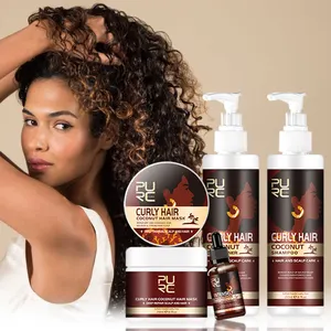 Shampooing et conditionneur pour cheveux bouclés, Logo personnalisé, shampoing, soin pour cuir chevelu Afro naturel, coco 4C, étiquette privée