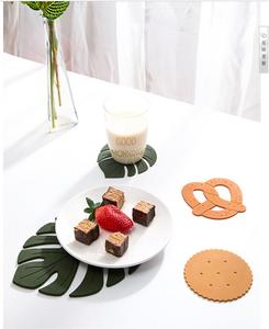 Restaurant <b>Silicone</b> Coaster Pot <b>Mat</b> Washable Table Kitchen Bowl Leaf Placemat Set - Product Image 4