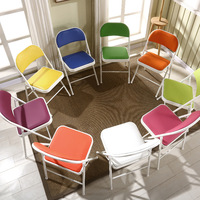 Tabouret en métal simple Chaise de formation avec dossier Chaise de bureau ou de conférence