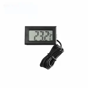 Low cost and durable lcd thermometer with metal temperature probe TPM-10 BLACK Factory supply Digital Thermometer TP