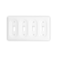 Couvercle d'interrupteur de lumière moderne Quad Bascule Plaque murale Art électrique Noir Blanc Façade pour salle de bain Maison Salon Chambre Déc