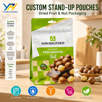 Sachet refermable mat de qualité supérieure pour fruits secs et noix, idéal pour les magasins de snacks et le stockage alimentaire à domicile