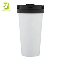 Gobelet isotherme en acier inoxydable de 16 oz à double paroi avec poignée et couvercle, logo personnalisé, anti-fuite, sans BPA, pour le bureau