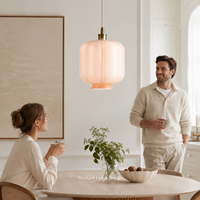 Abat-jour en verre fait main sur mesure, abat-jour en verre borosilicate, abat-jour pour lampe suspendue, couvercles en verre de remplacement, décor floral opale